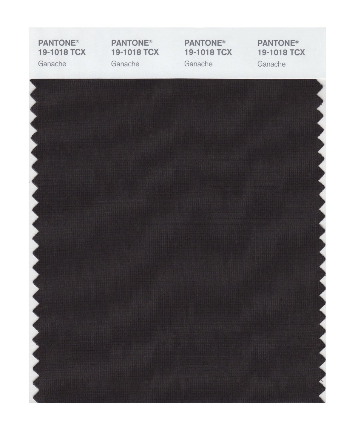 Pantone Cotton Swatch 19-1018 Ganache