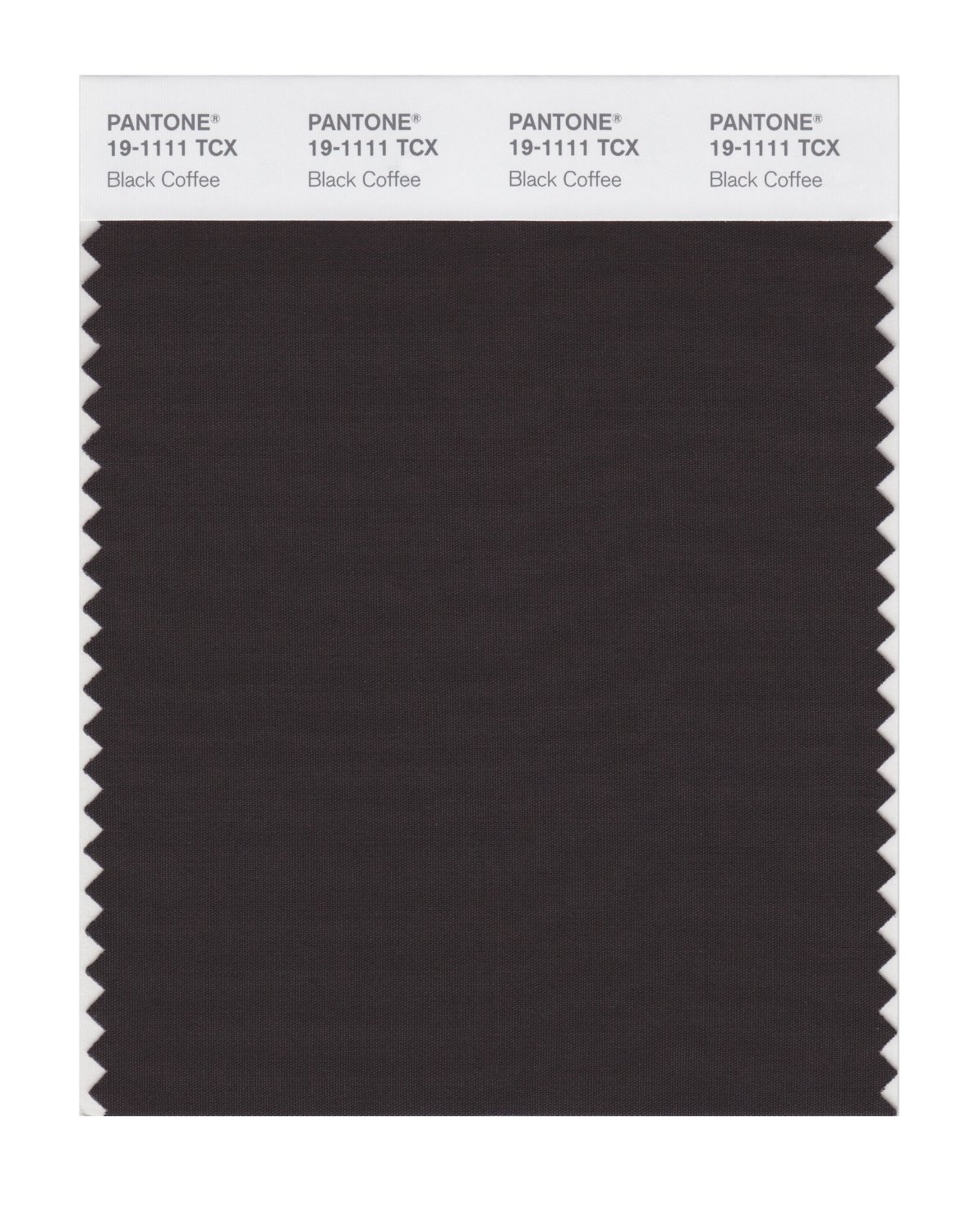 Pantone Cotton Swatch 19-1111 Black Coffee