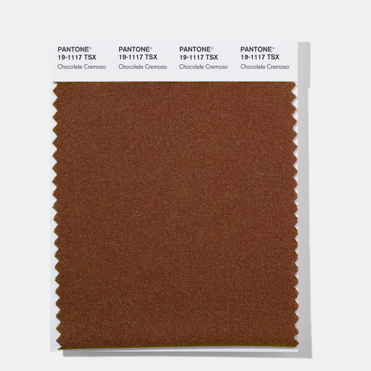 Pantone Polyester Swatch 19-1117 Chocolate Cr