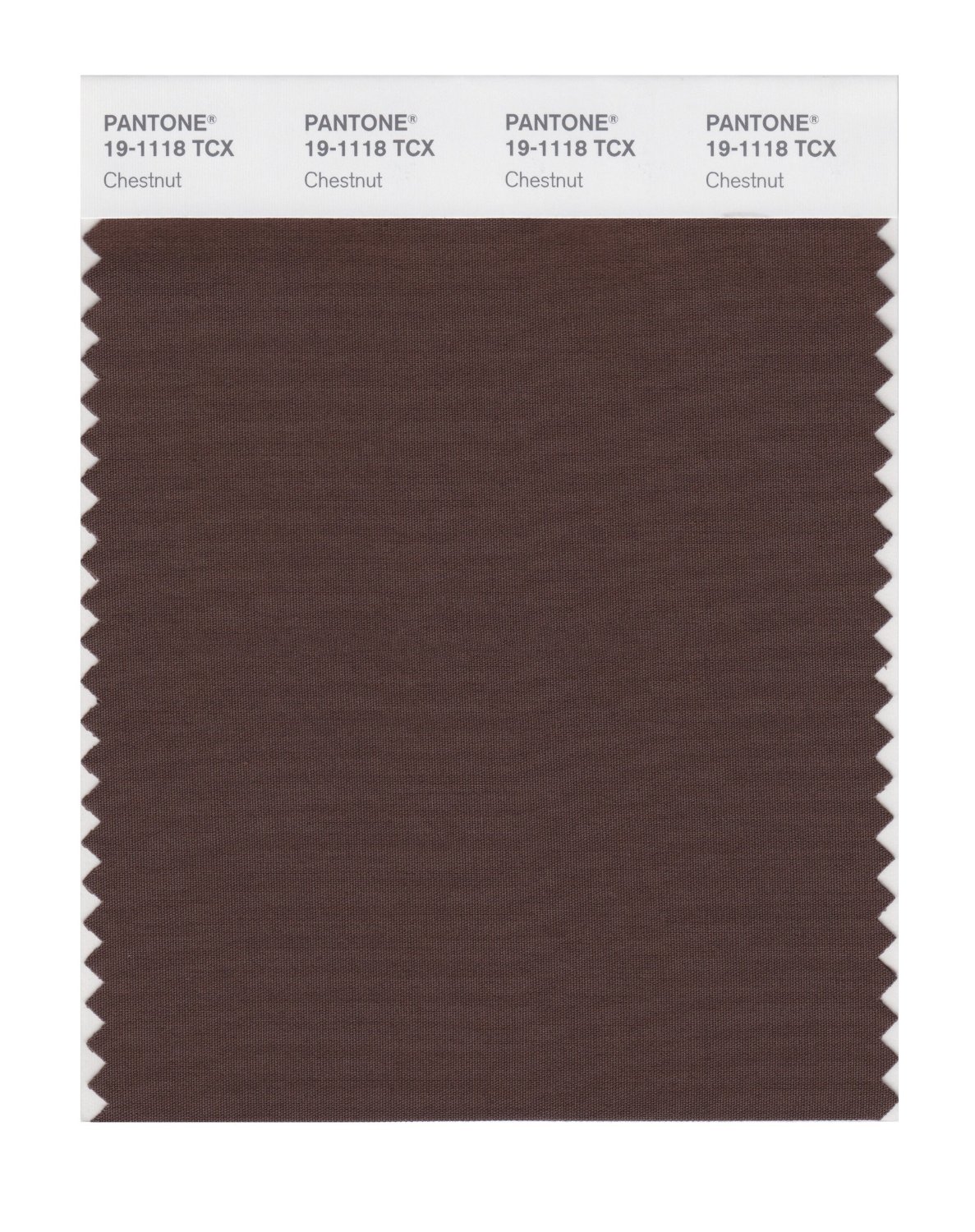 Pantone Cotton Swatch 19-1118 Chestnut