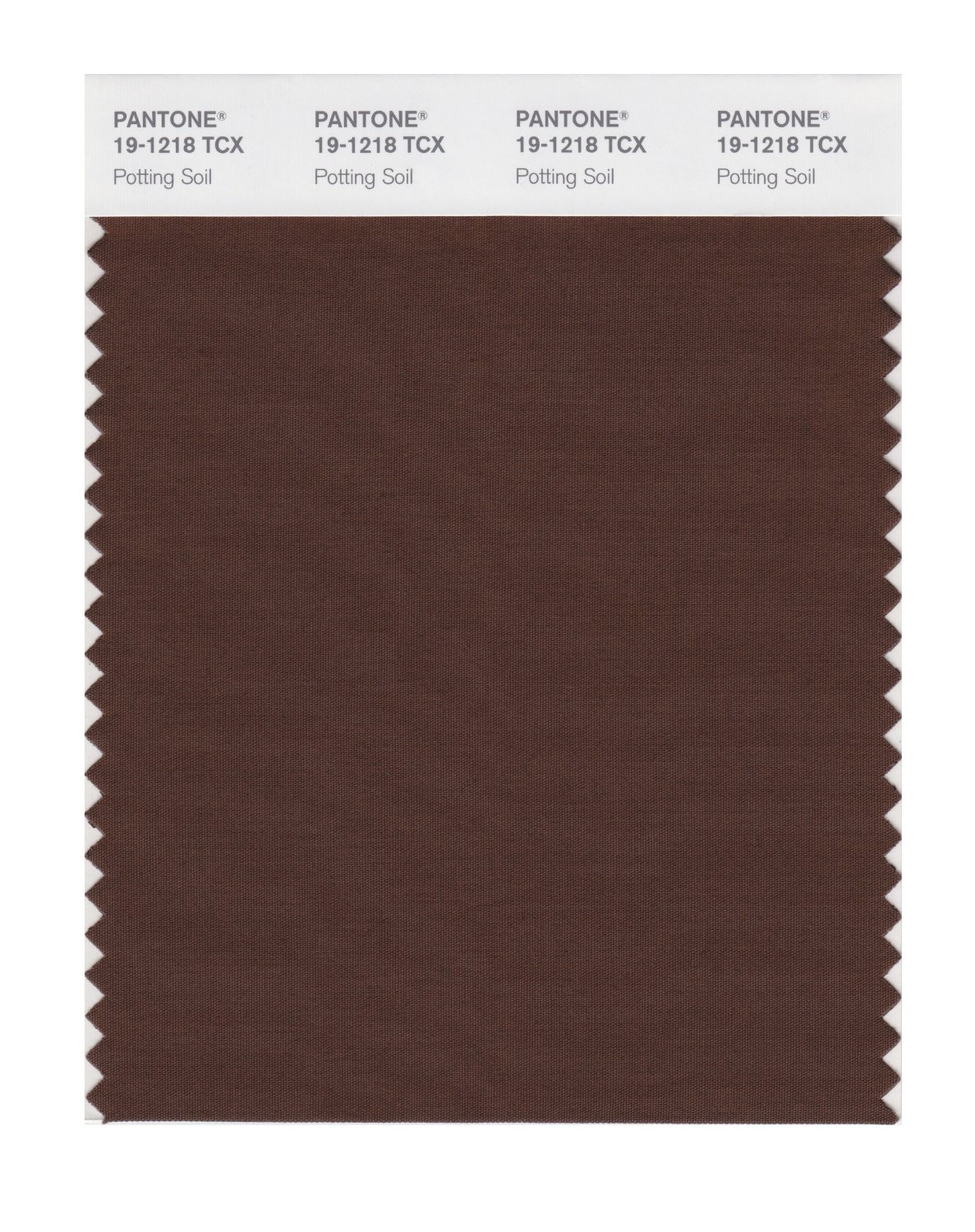 Pantone Cotton Swatch 19-1218 Potting Soil