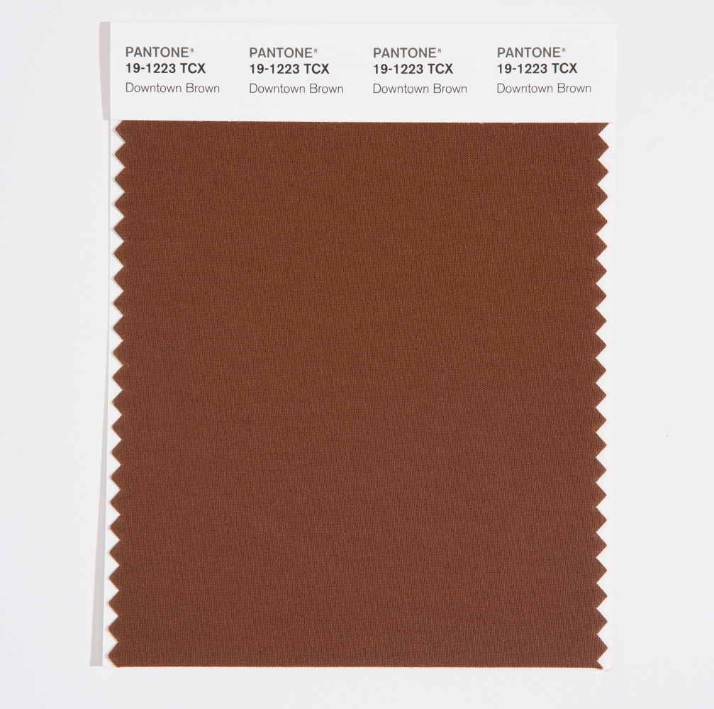 Pantone Cotton Swatch 19-1223 Downtown Brown