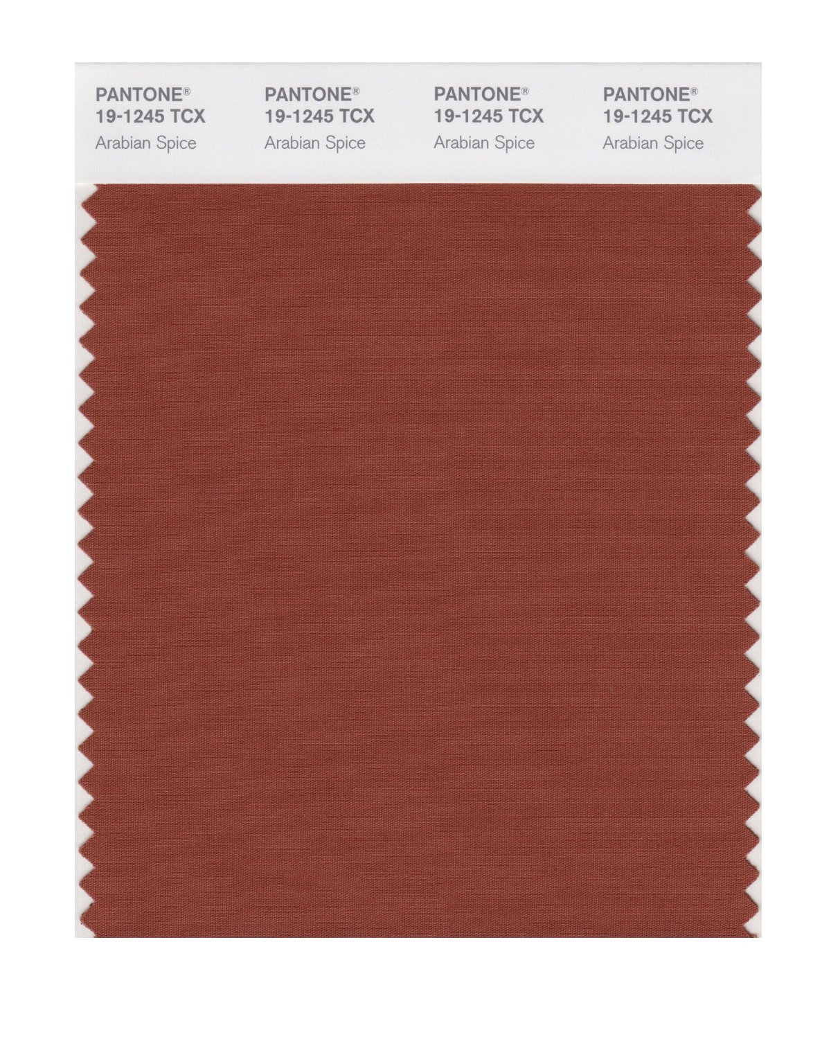 Pantone Cotton Swatch 19-1245 Arabian Spice