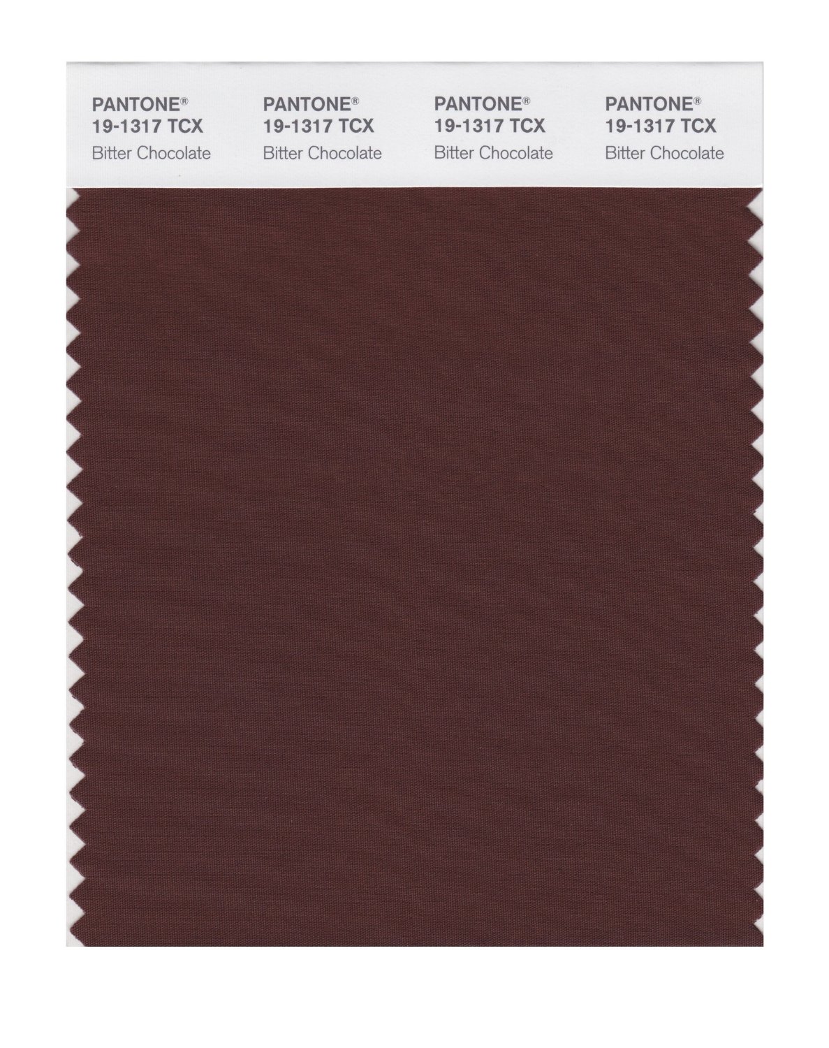 Pantone Cotton Swatch 19-1317 Bitter Chocolat