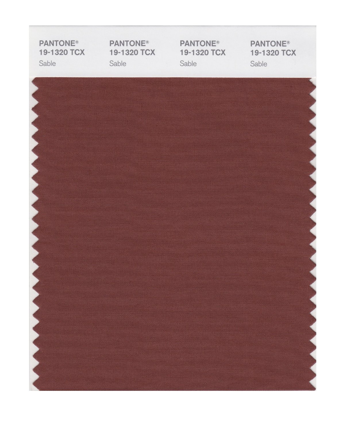 Pantone Cotton Swatch 19-1320 Sable