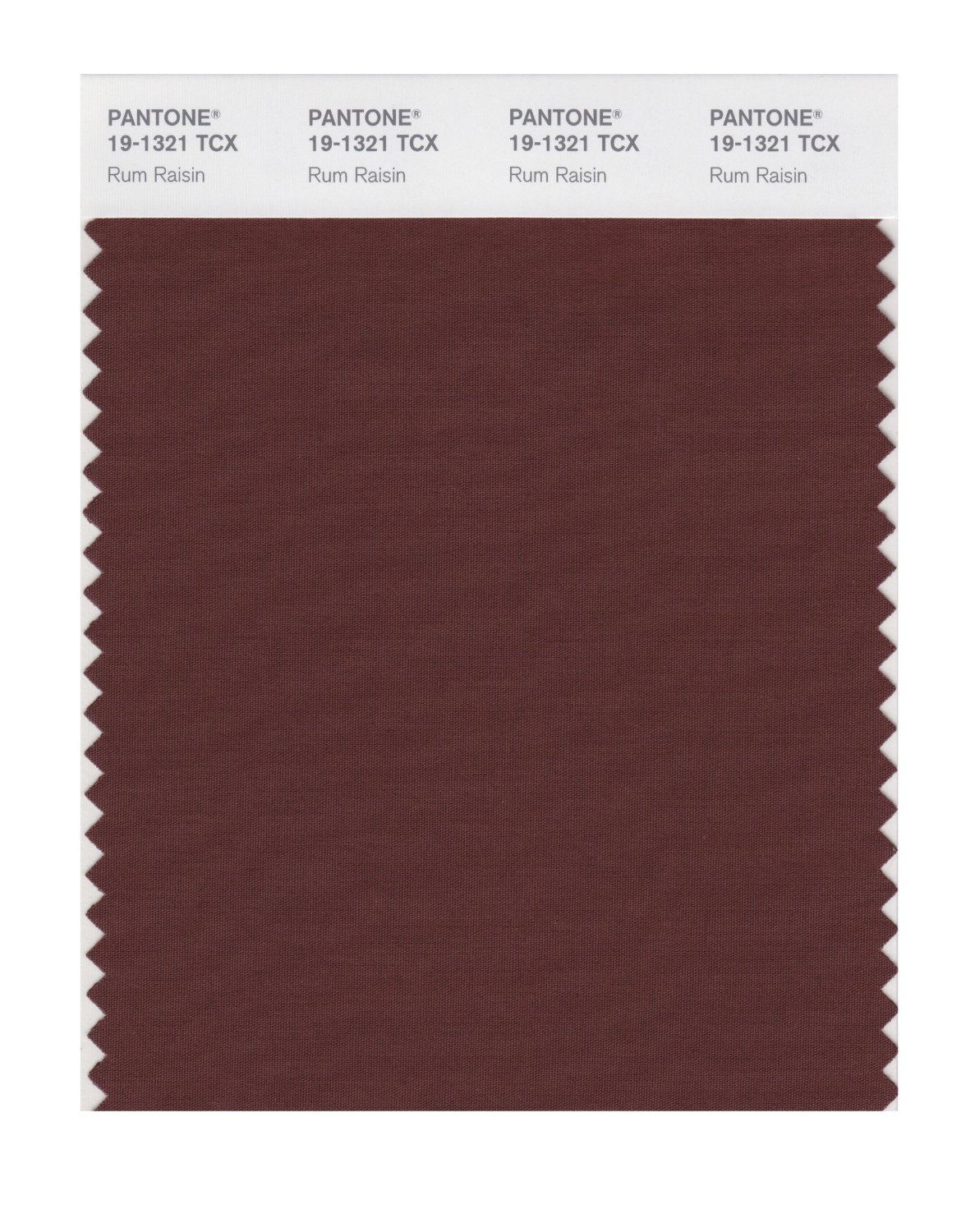 Pantone Cotton Swatch 19-1321 Rum Raisin