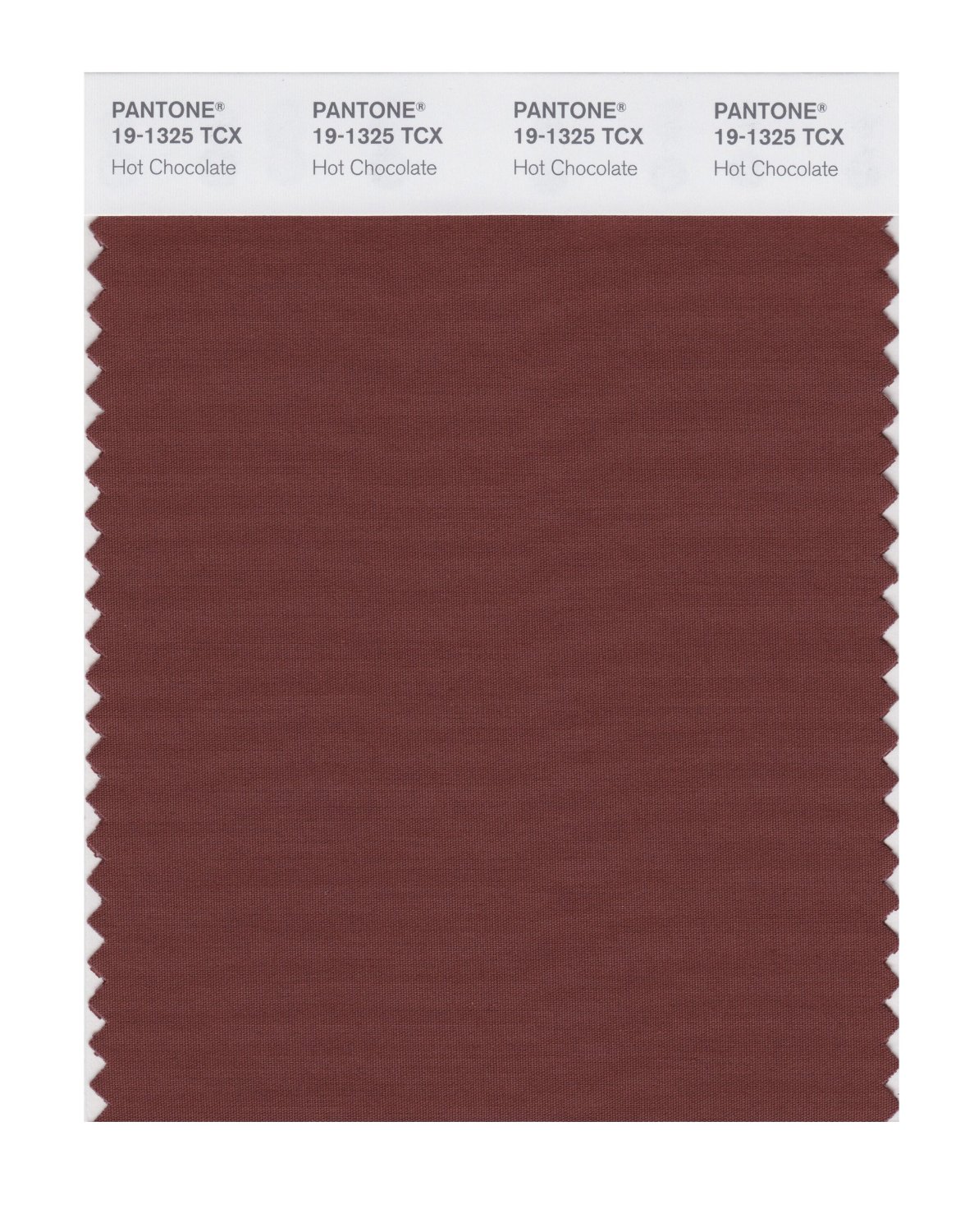 Pantone Cotton Swatch 19-1325 Hot Chocolate