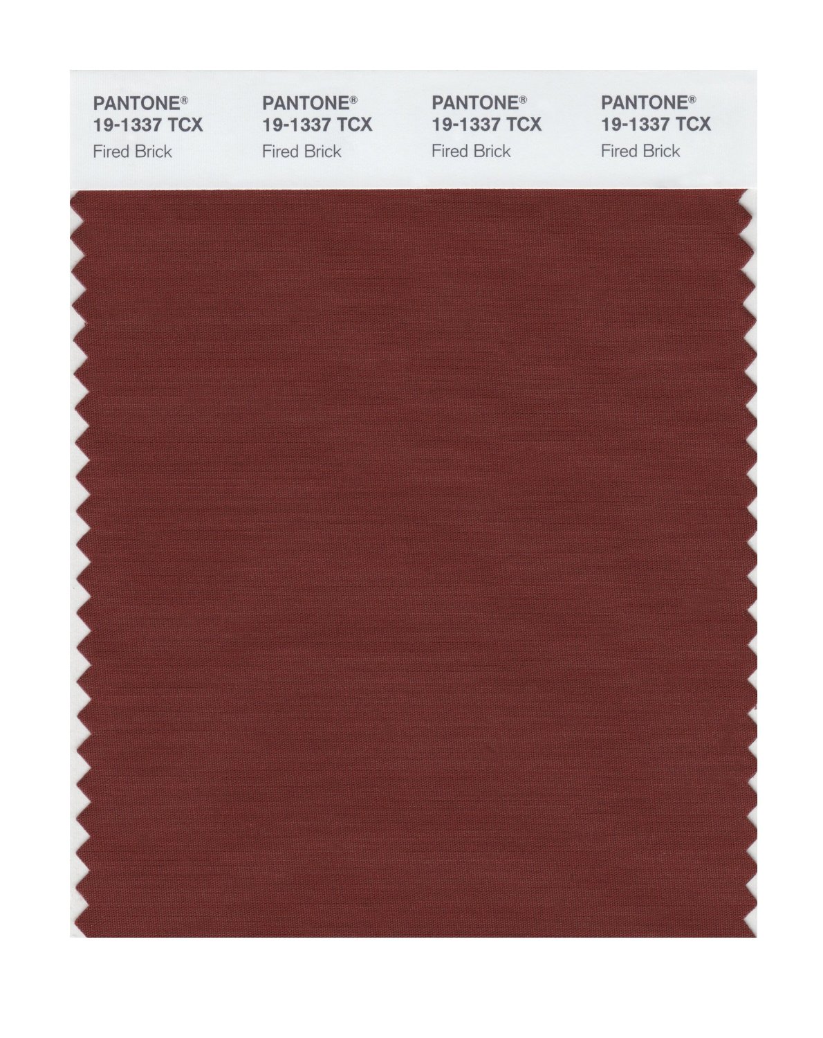 Pantone Cotton Swatch 19-1337 Fired Brick