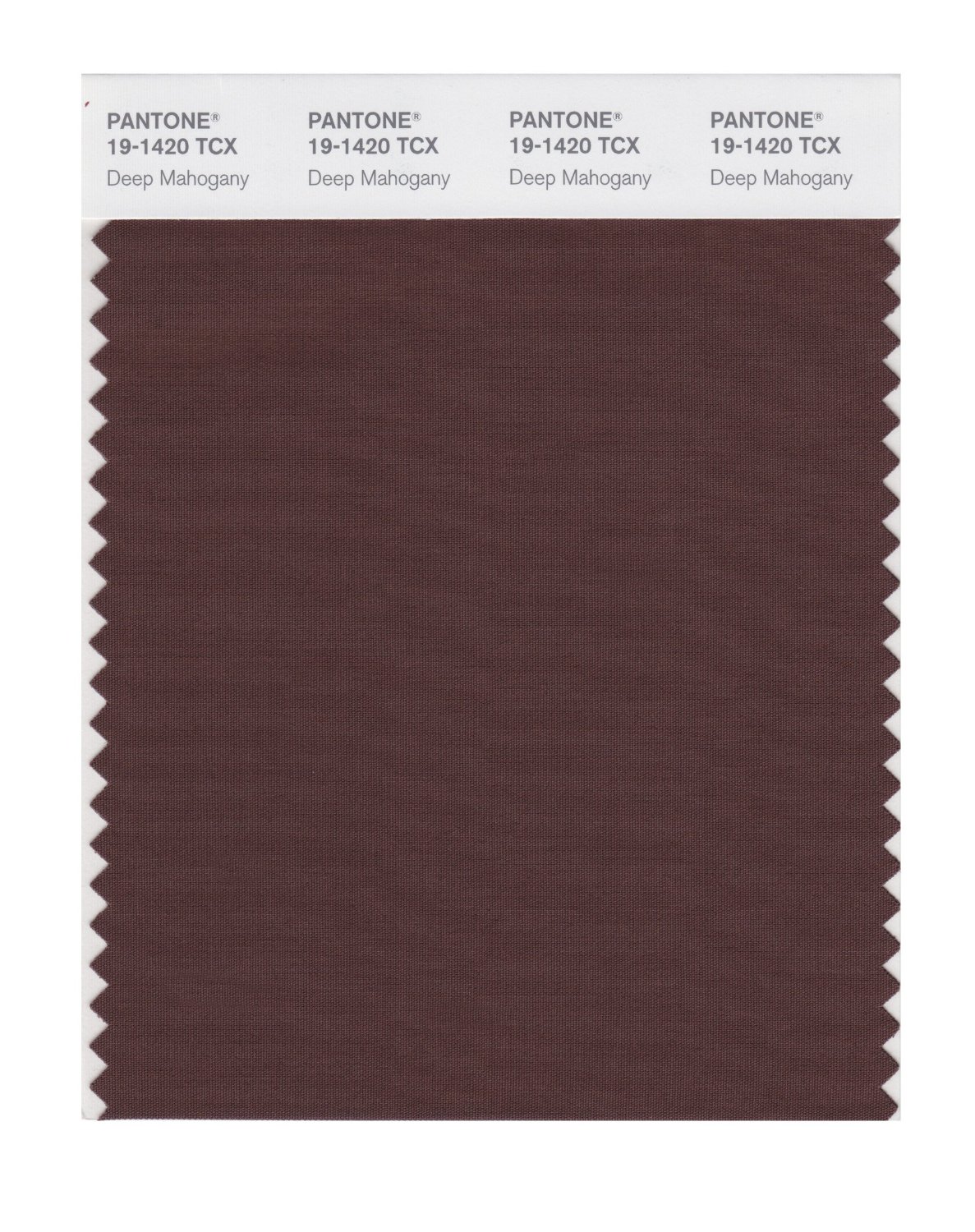 Pantone Cotton Swatch 19-1420 Deep Mahogany