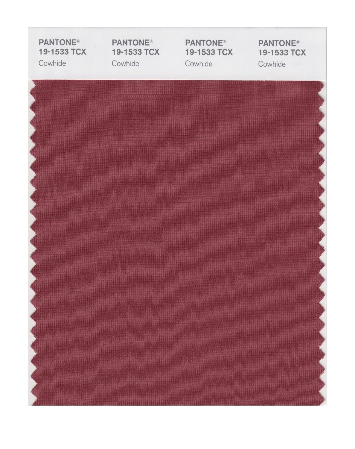 Pantone Cotton Swatch 19-1533 Cowhide