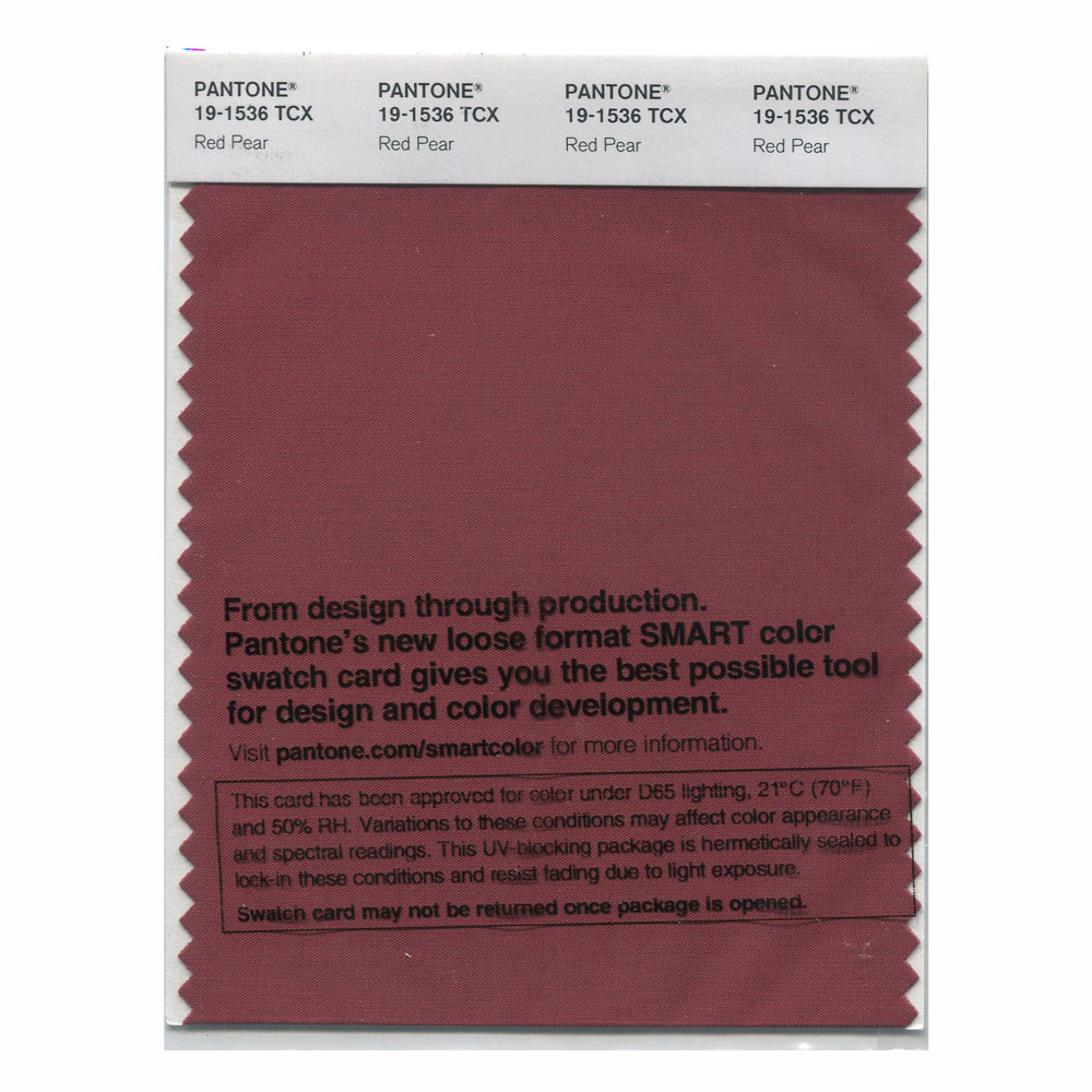 Pantone Cotton Swatch 19-1536 Red Pear