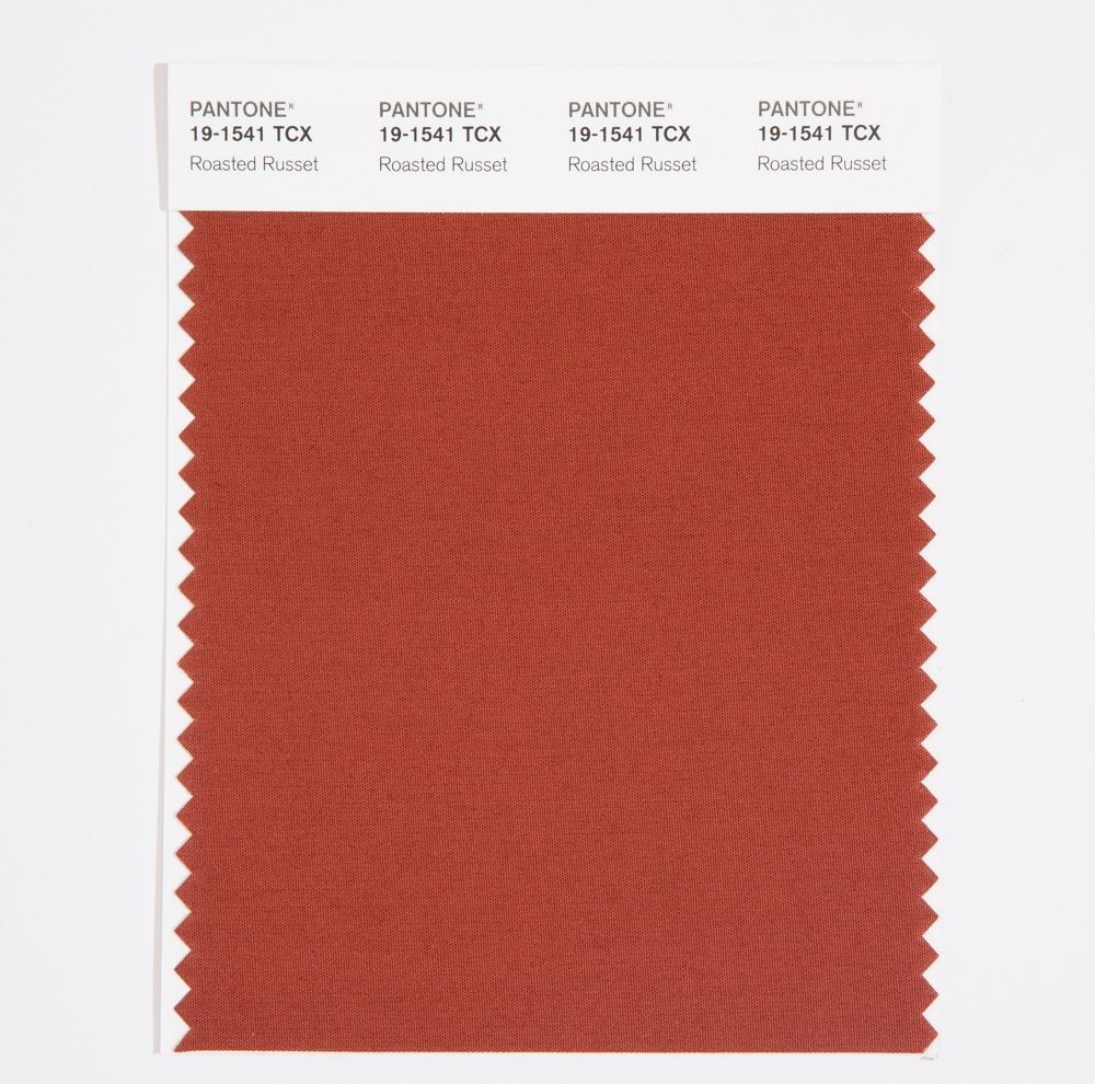 Pantone Cotton Swatch 19-1541 Roasted Russet