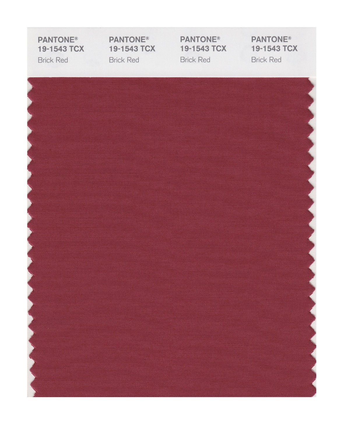 Pantone Cotton Swatch 19-1543 Brick Red