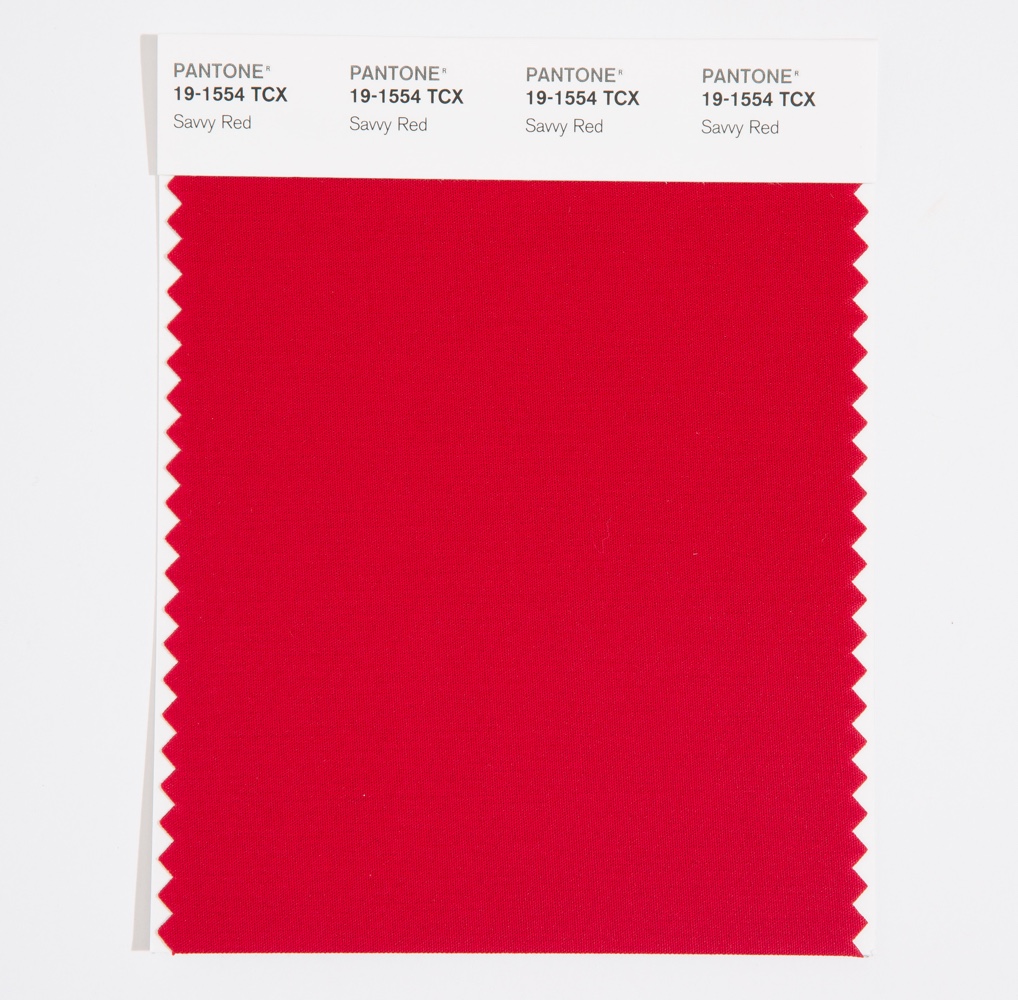 Pantone Cotton Swatch 19-1554 Savvy Red