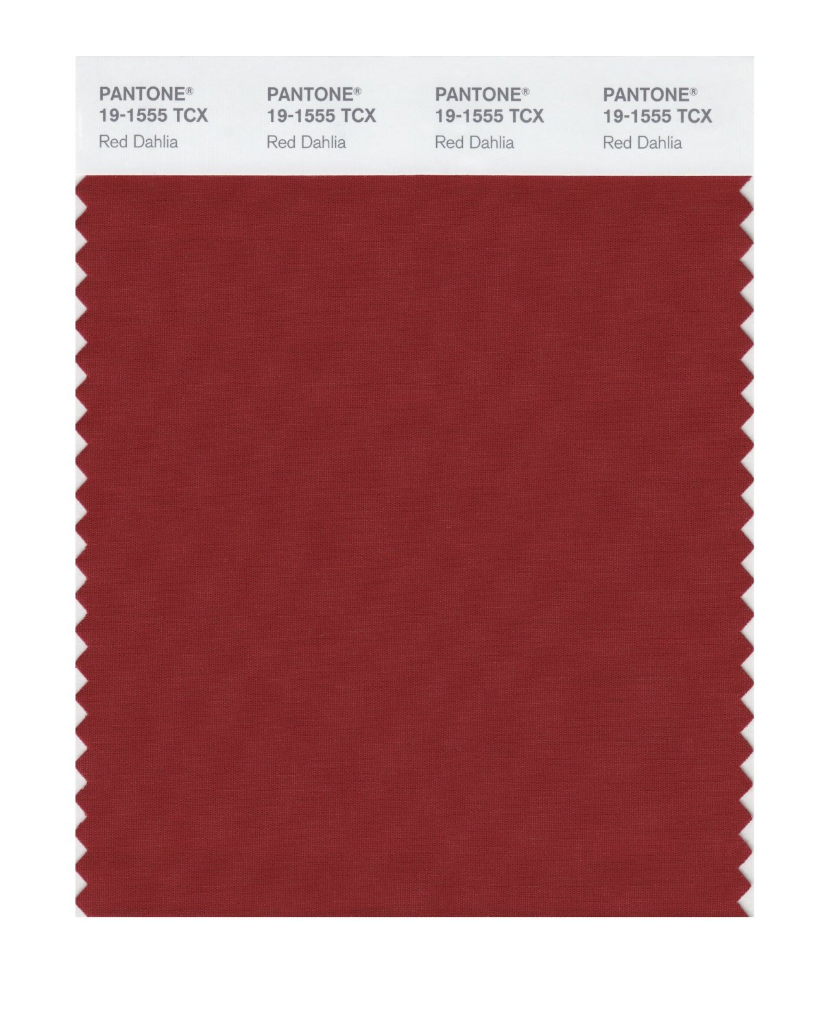 Pantone Cotton Swatch 19-1555 Red Dahlia