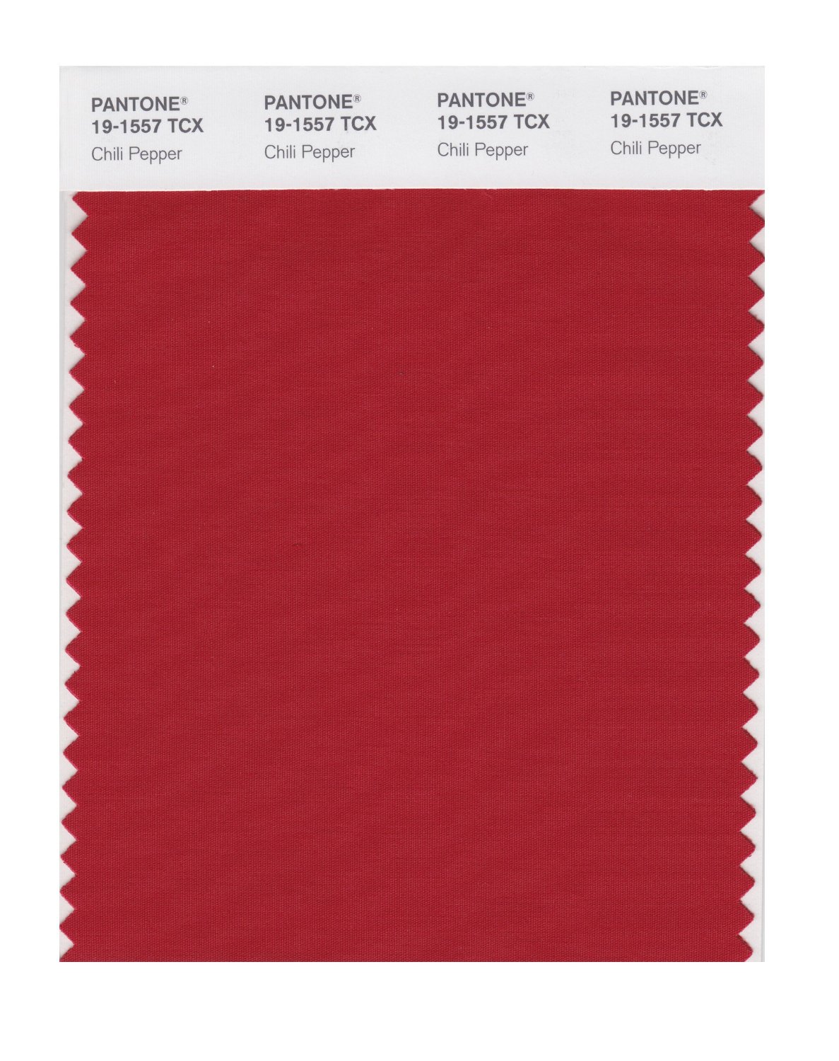 Pantone Cotton Swatch 19-1557 Chili Pepper