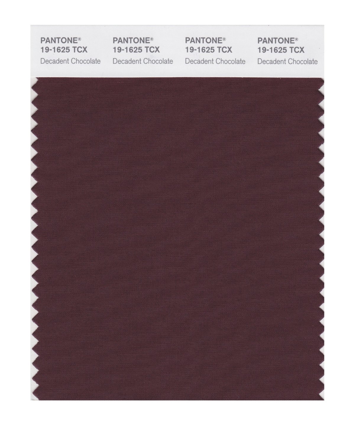 Pantone Cotton Swatch 19-1625 Decadnt Chocola