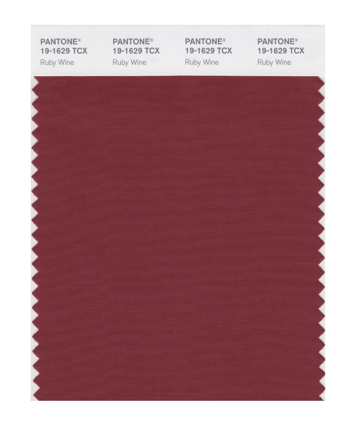 Pantone Cotton Swatch 19-1629 Ruby Wine