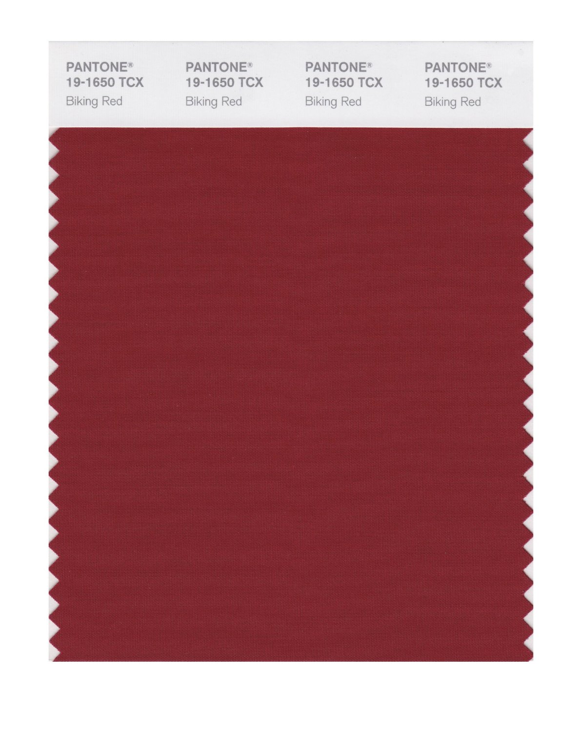 Pantone Cotton Swatch 19-1650 Biking Red