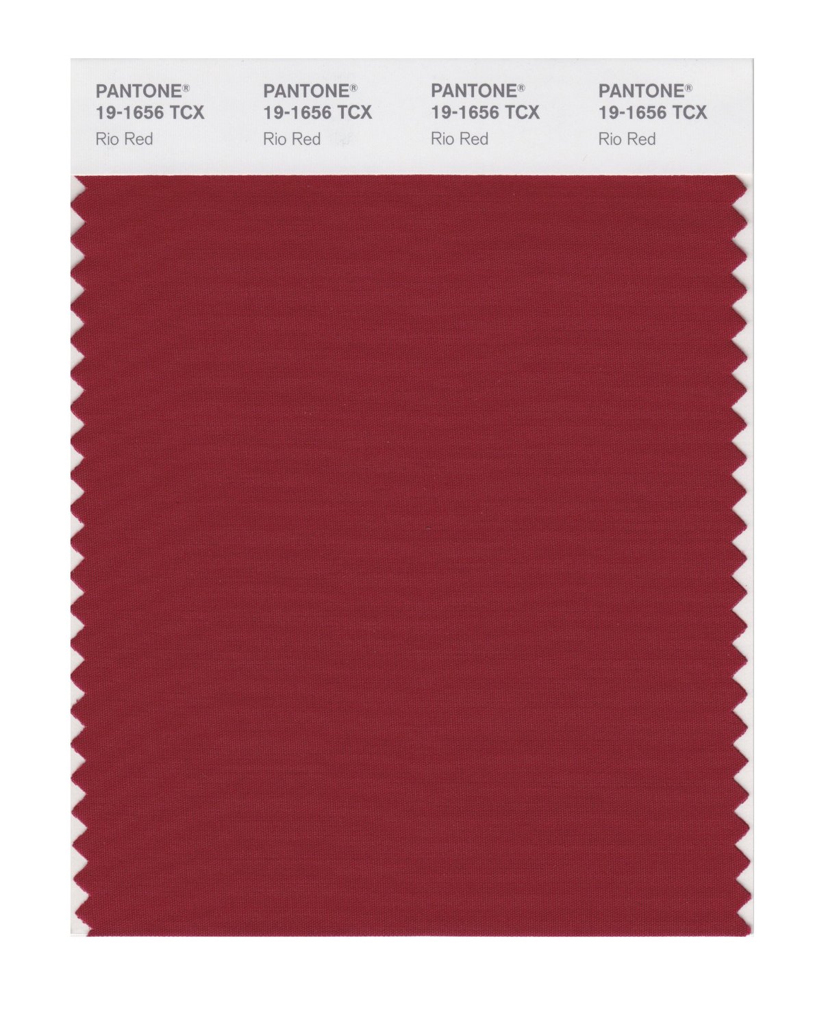 Pantone Cotton Swatch 19-1656 Rio Red