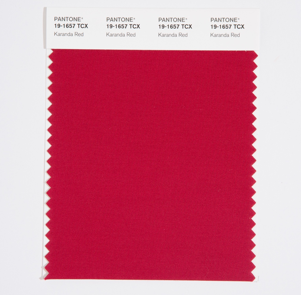 Pantone Cotton Swatch 19-1657 Karanda Red