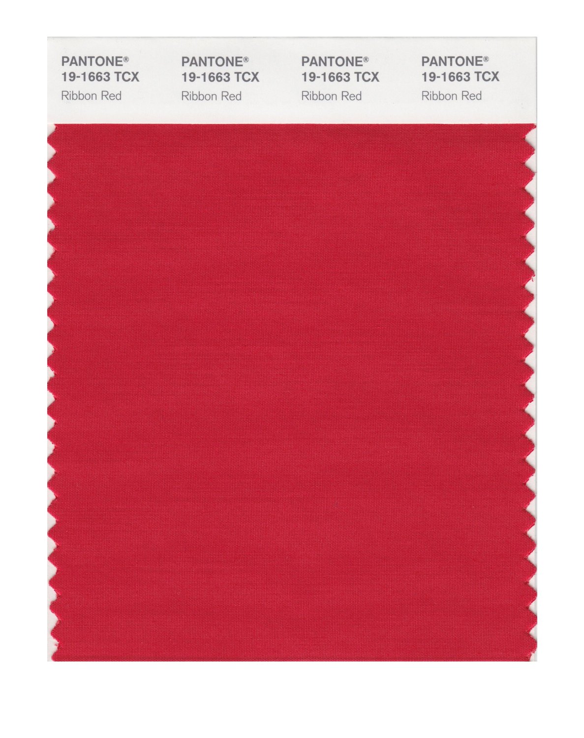 Pantone Cotton Swatch 19-1663 Ribbon Red