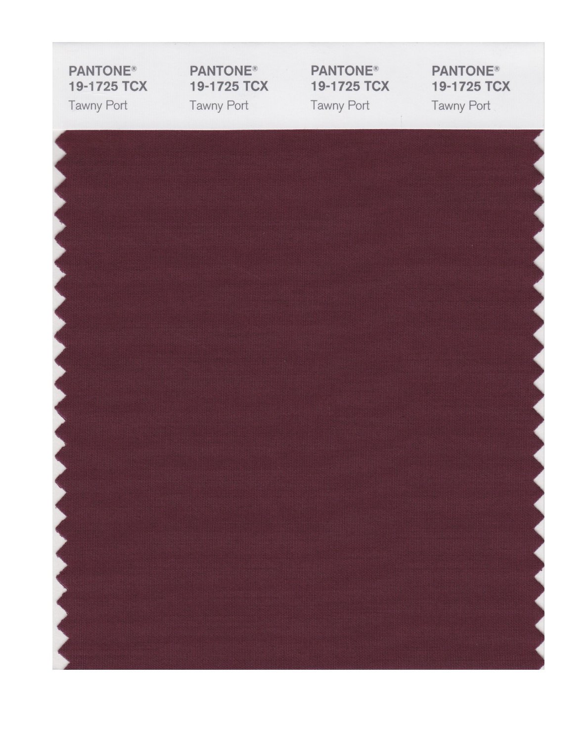 Pantone Cotton Swatch 19-1725 Tawny Port