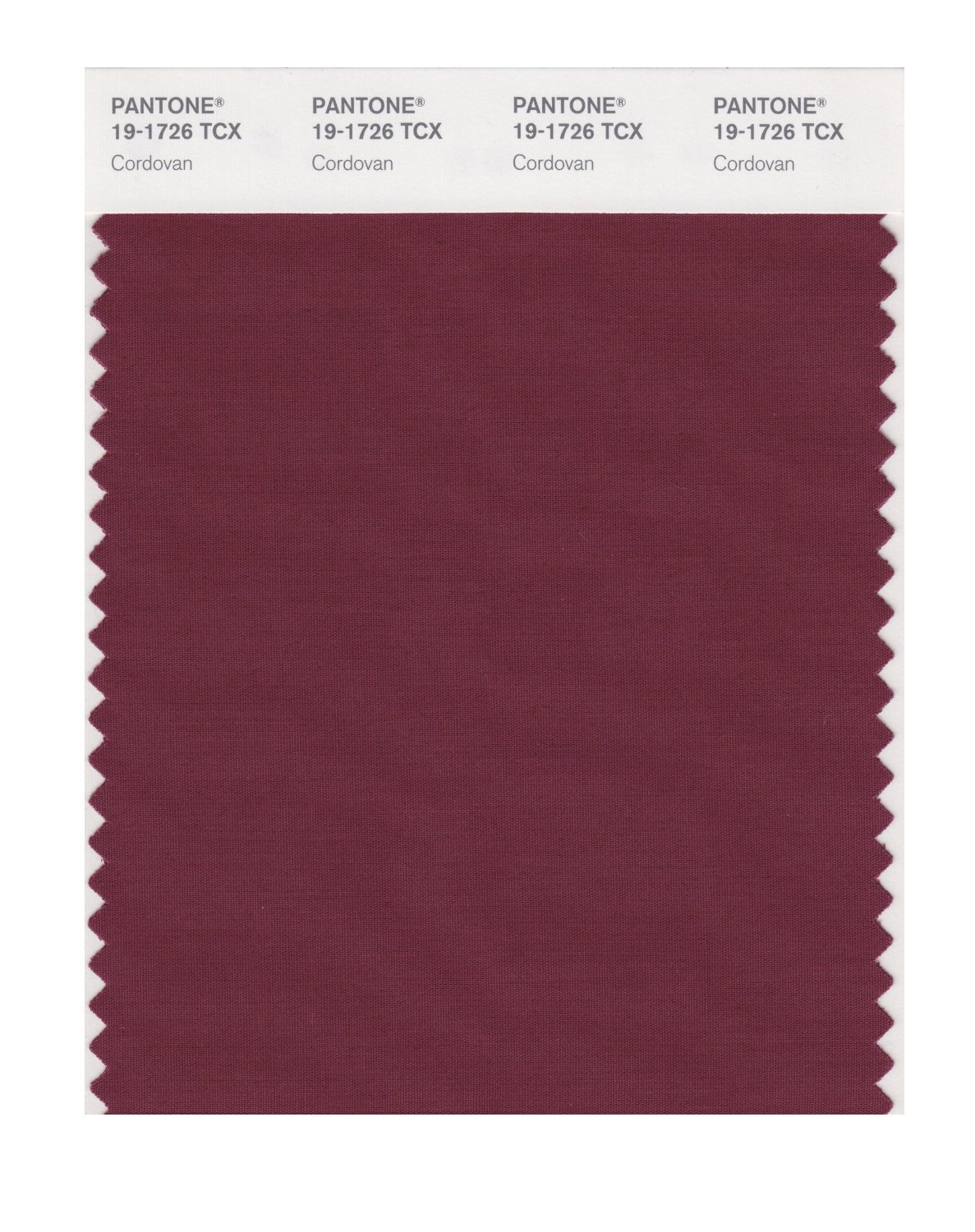 Pantone Cotton Swatch 19-1726 Cordovan