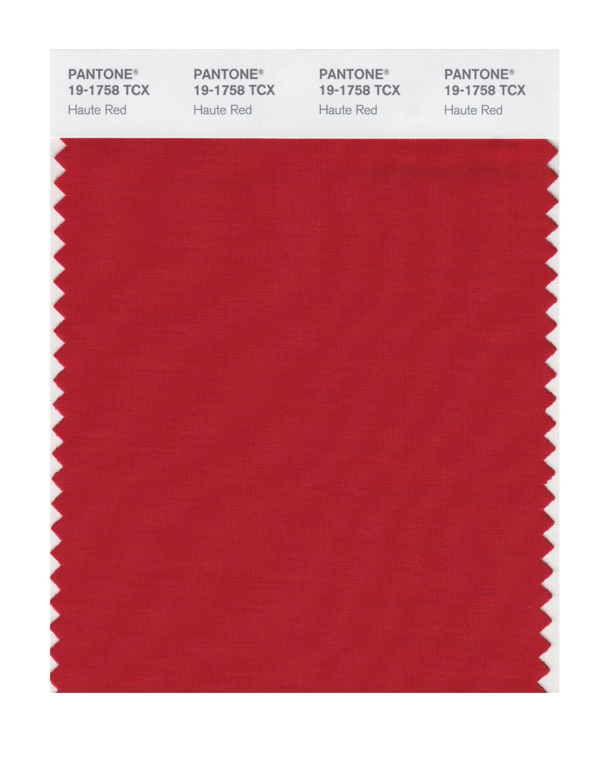 Pantone Cotton Swatch 19-1758 Haute Red