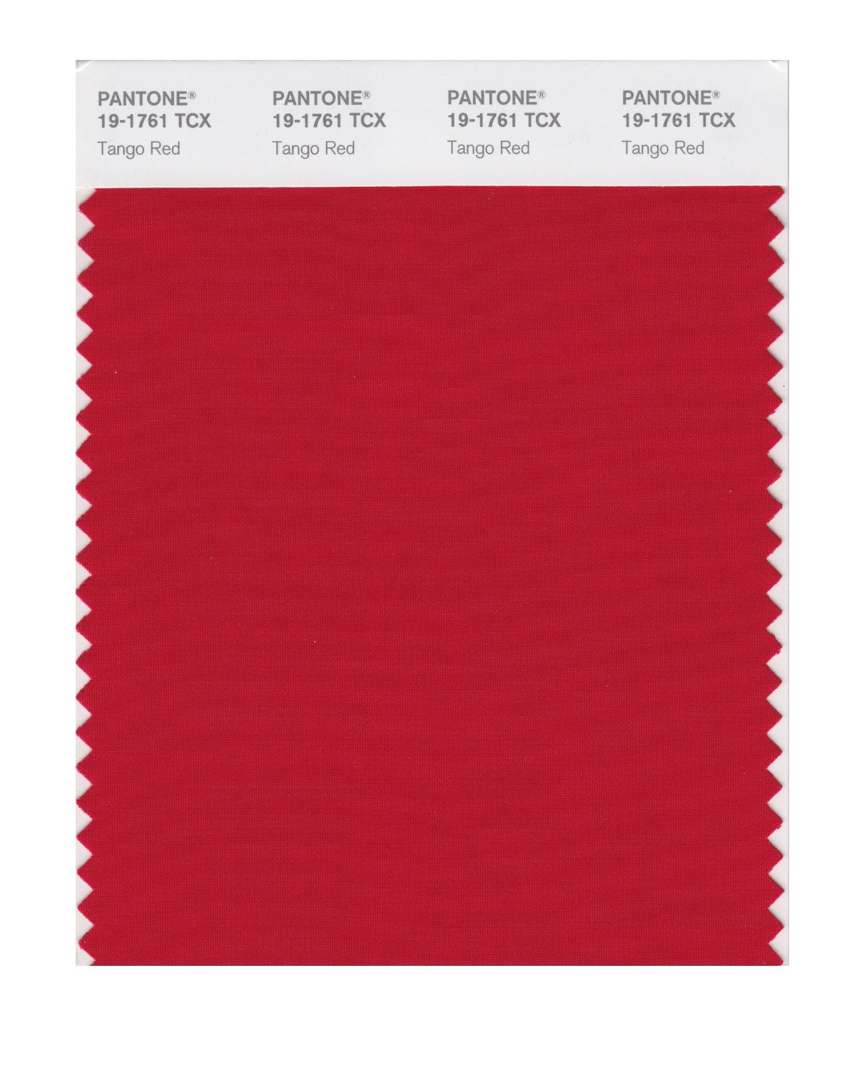 Pantone Cotton Swatch 19-1761 Tango Red