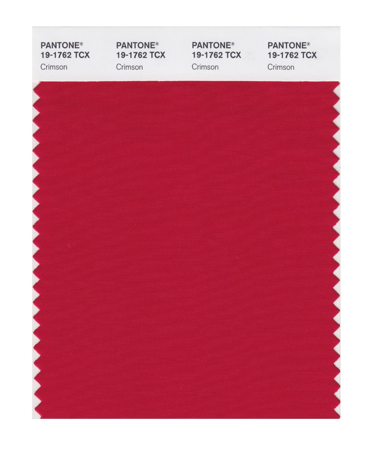 Pantone Cotton Swatch 19-1762 Crimson