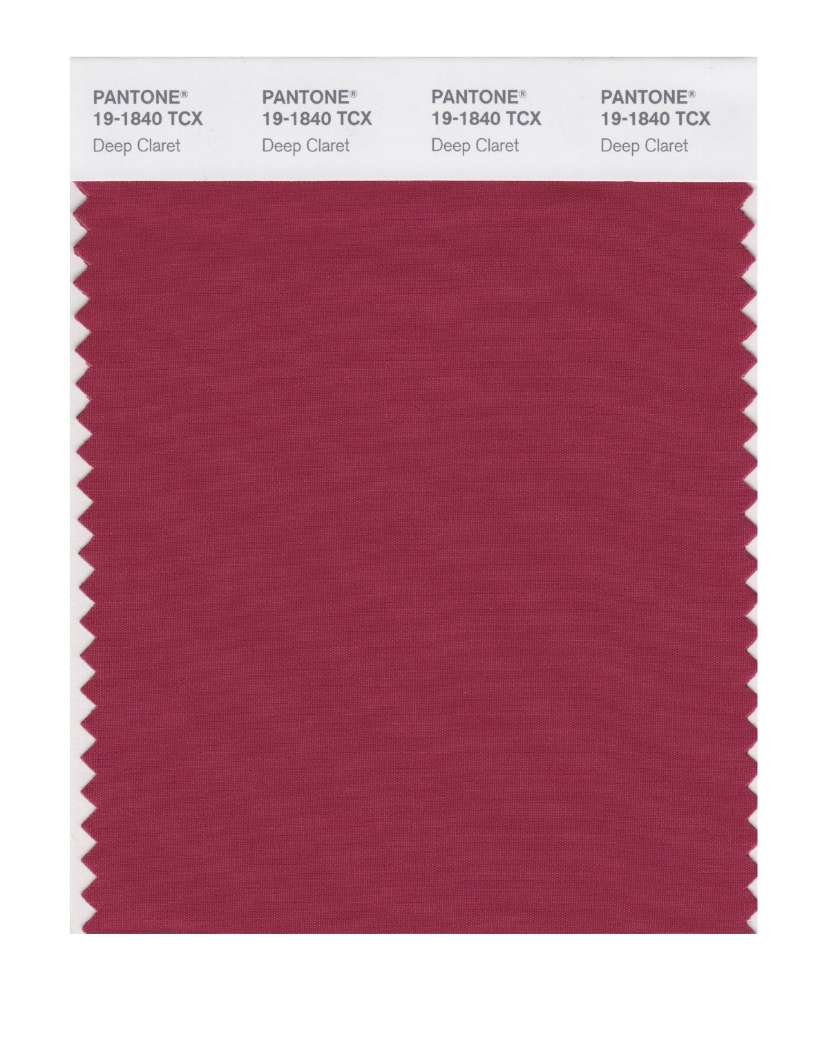 Pantone Cotton Swatch 19-1840 Deep Claret