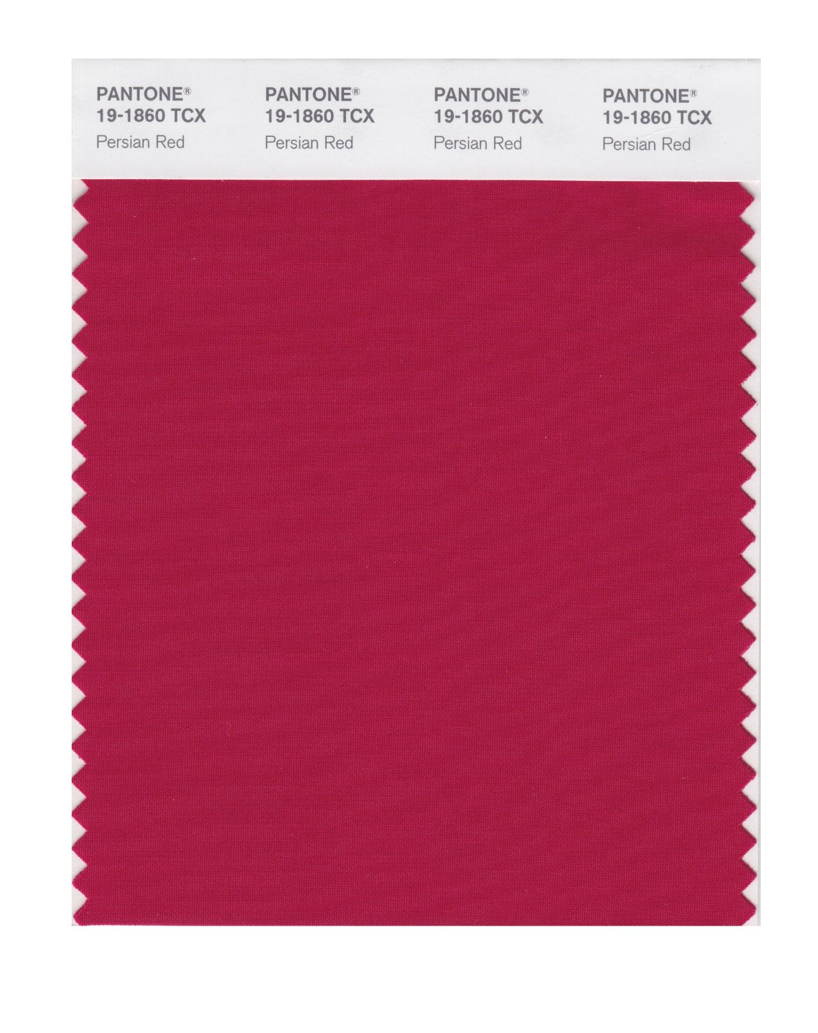 Pantone Cotton Swatch 19-1860 Persian Red