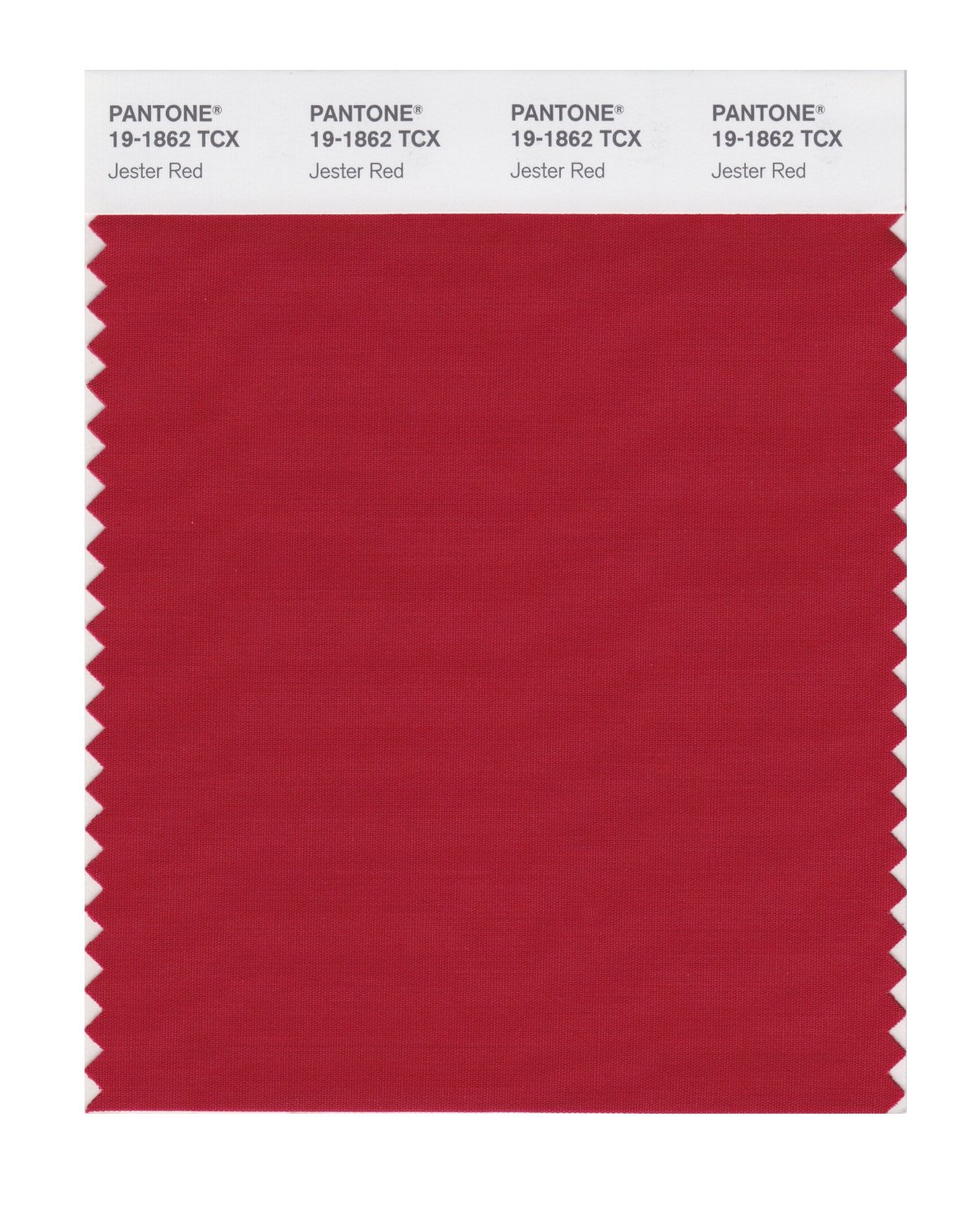 Pantone Cotton Swatch 19-1862 Jester Red