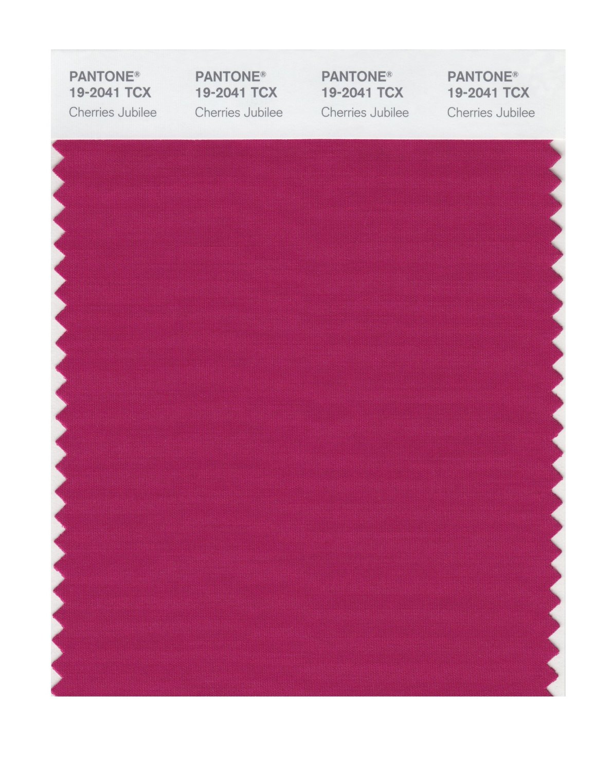 Pantone Cotton Swatch 19-2041 Cherries Jubile