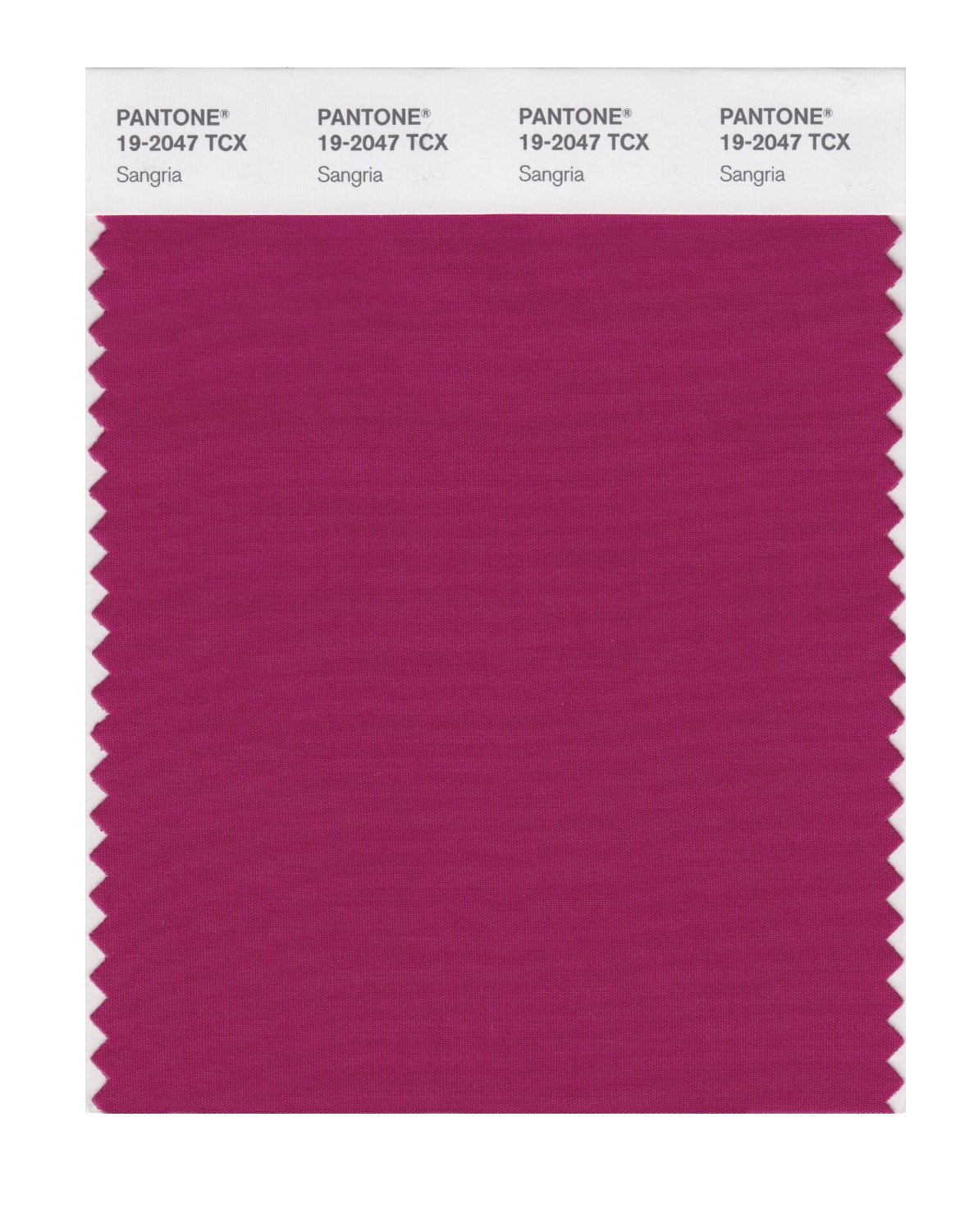 Pantone Cotton Swatch 19-2047 Sangria