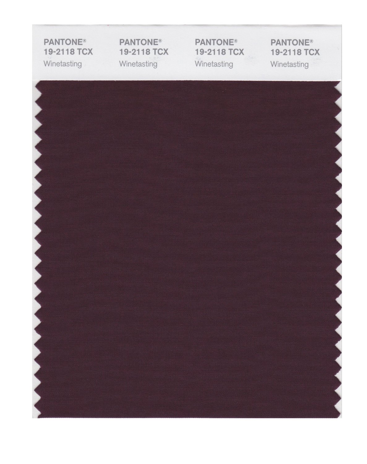 Pantone Cotton Swatch 19-2118 Winetasting