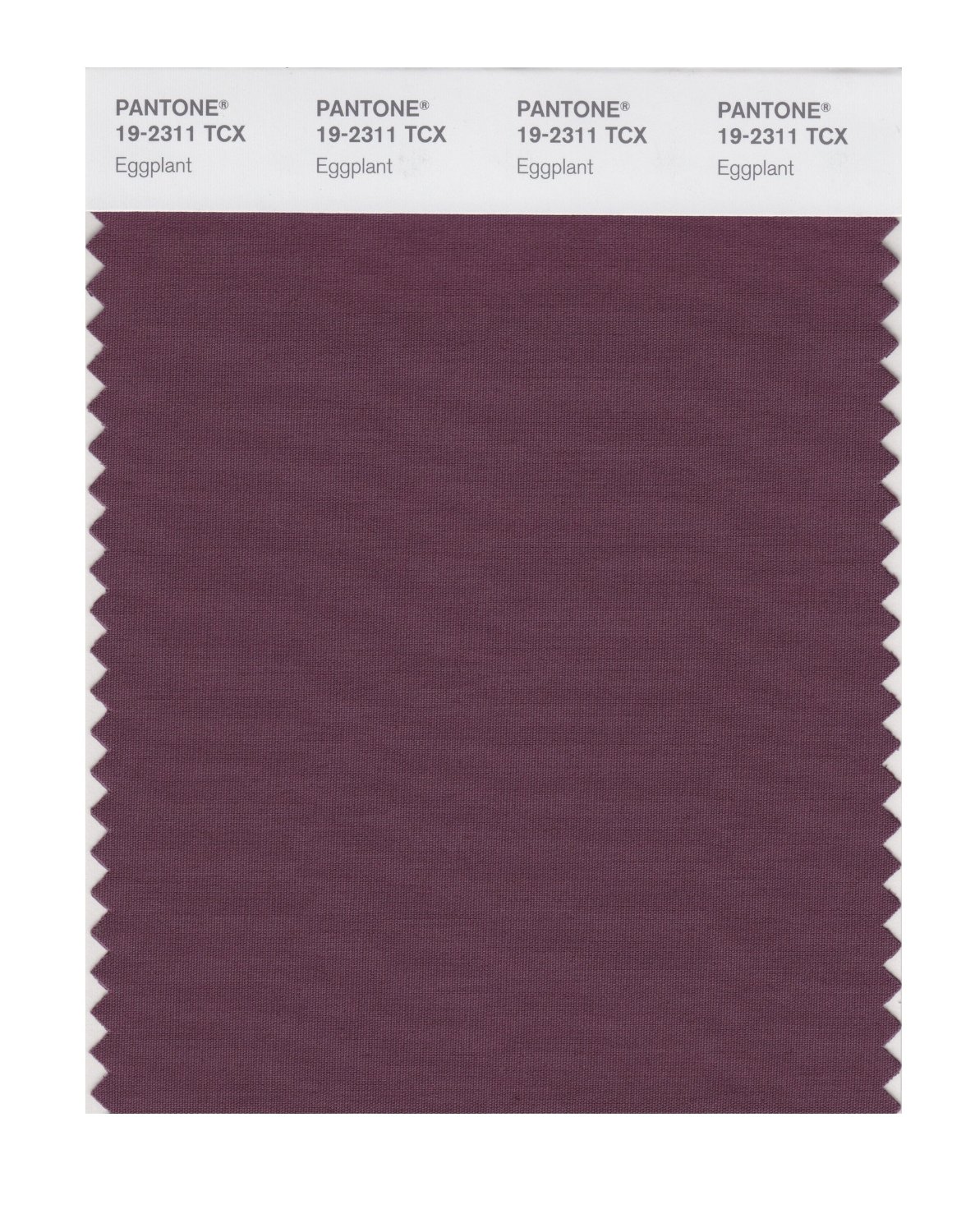 Pantone Cotton Swatch 19-2311 Eggplant