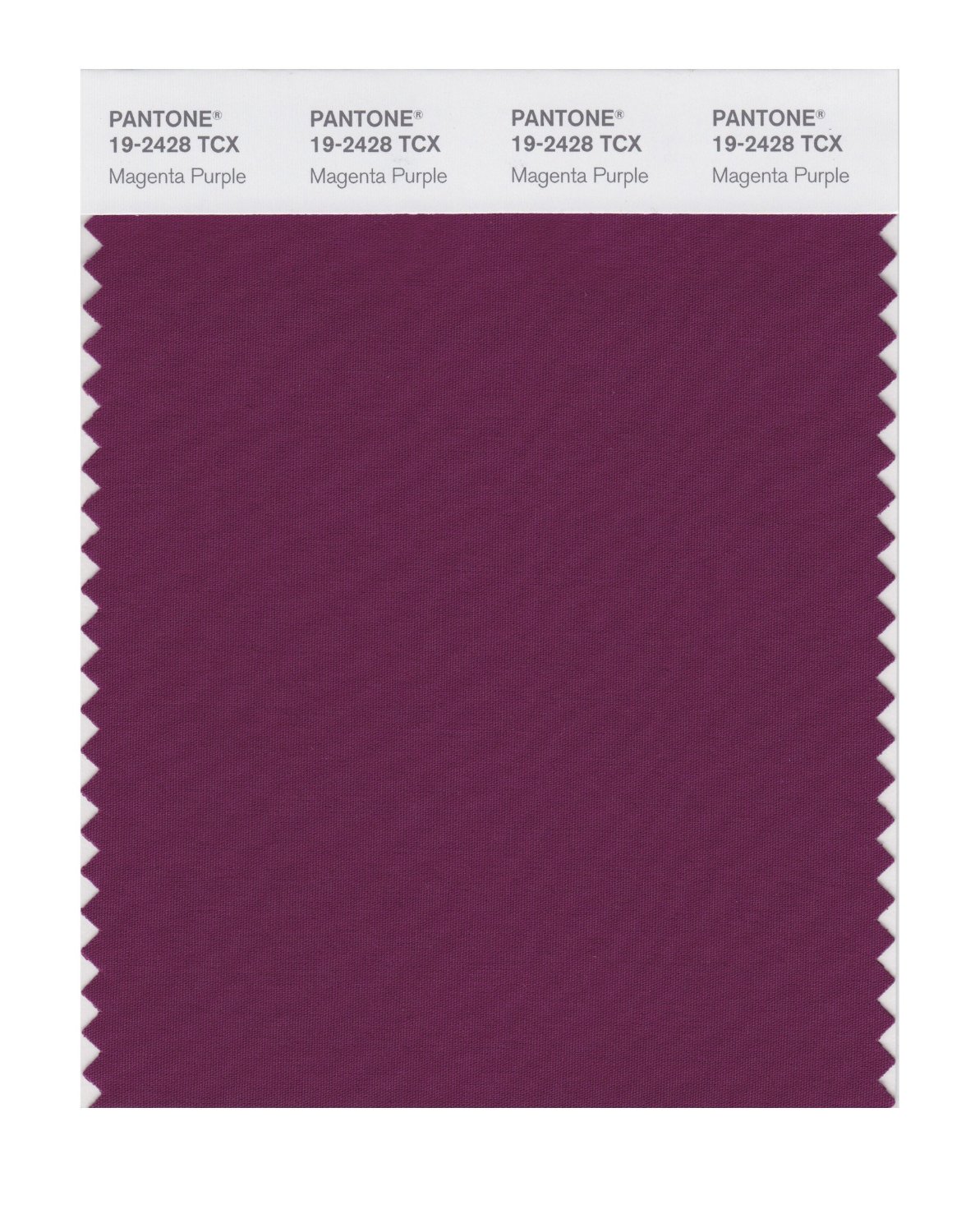 Pantone Cotton Swatch 19-2428 Magenta Purple