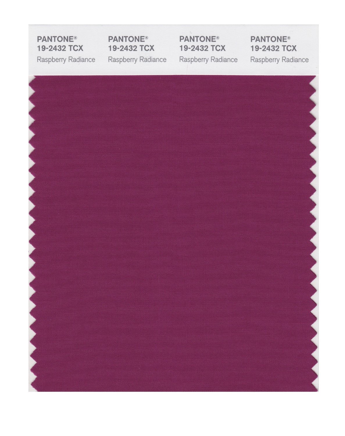 Pantone Cotton Swatch 19-2432 Raspberry Radin