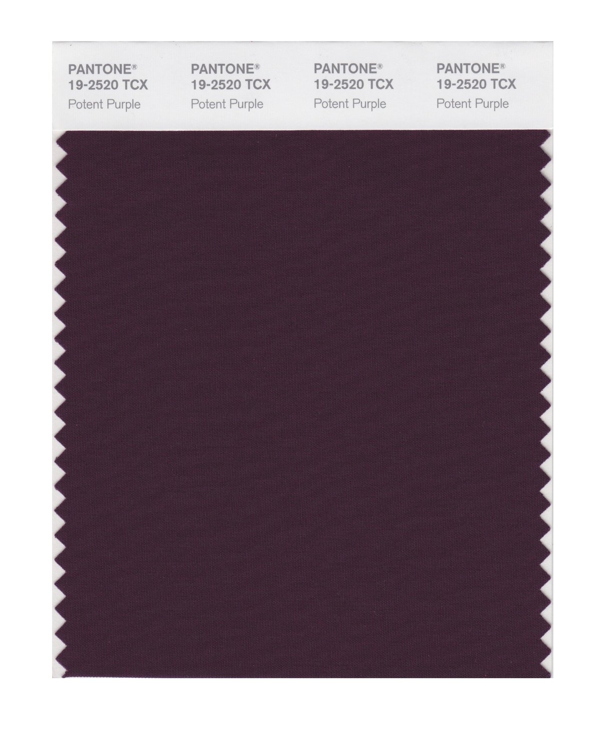 Pantone Cotton Swatch 19-2520 Potent Purple