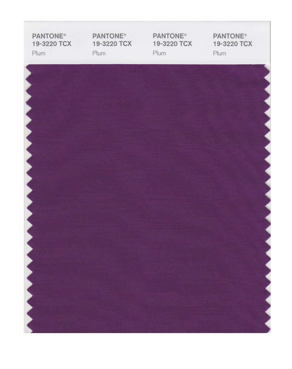 Pantone Cotton Swatch 19-3220 Plum