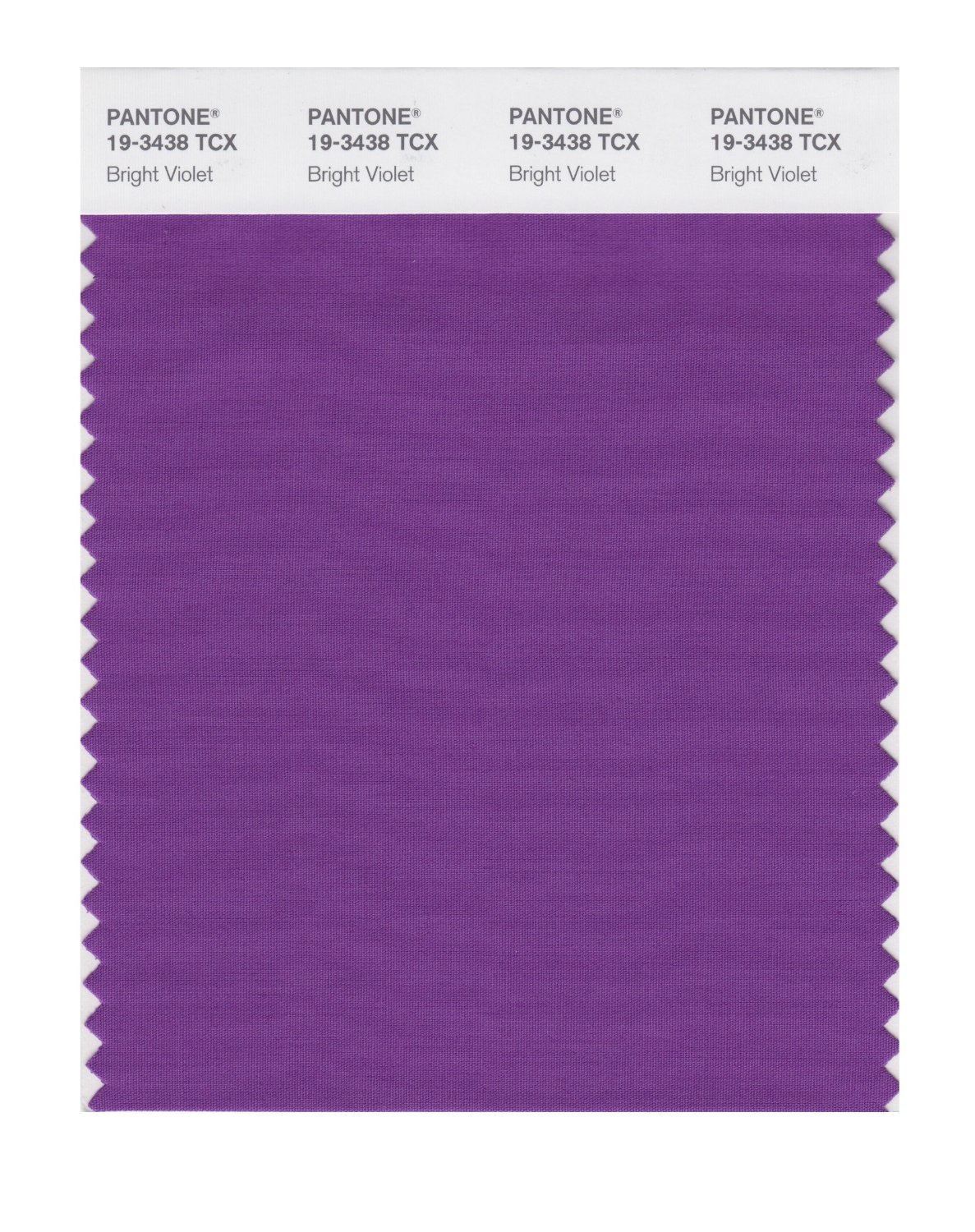 Pantone Cotton Swatch 19-3438 Bright Violet