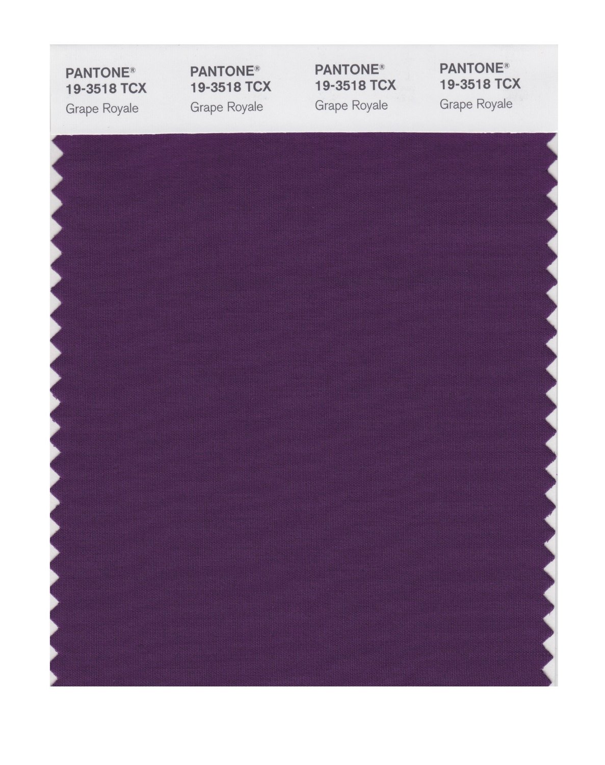 Pantone Cotton Swatch 19-3518 Grape Royale