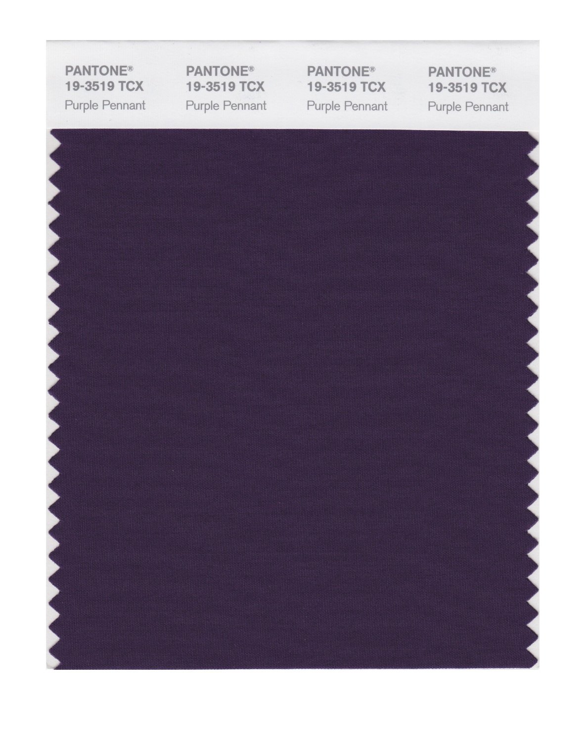 Pantone Cotton Swatch 19-3519 Purple Pennant