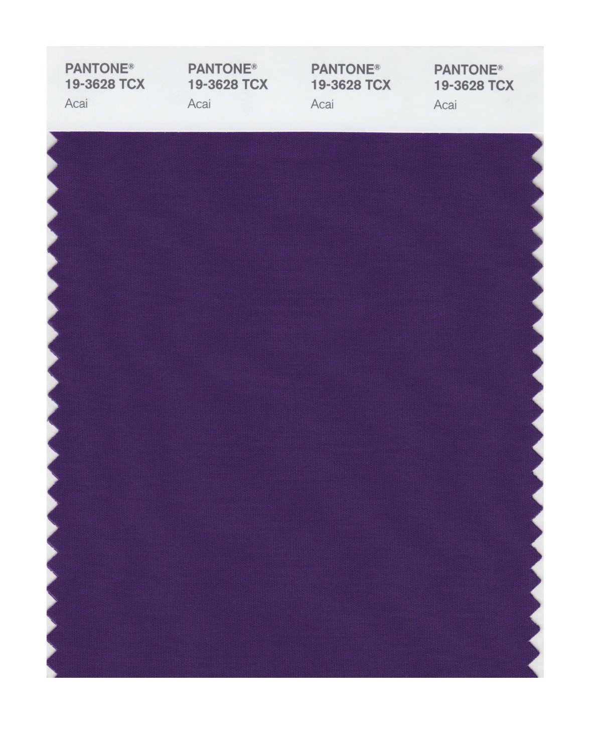 Pantone Cotton Swatch 19-3628 Acai