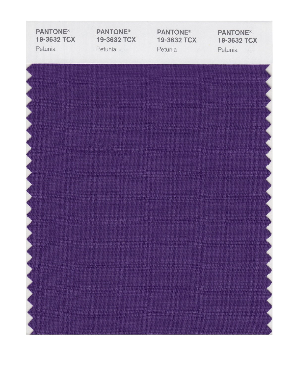 Pantone Cotton Swatch 19-3632 Petunia