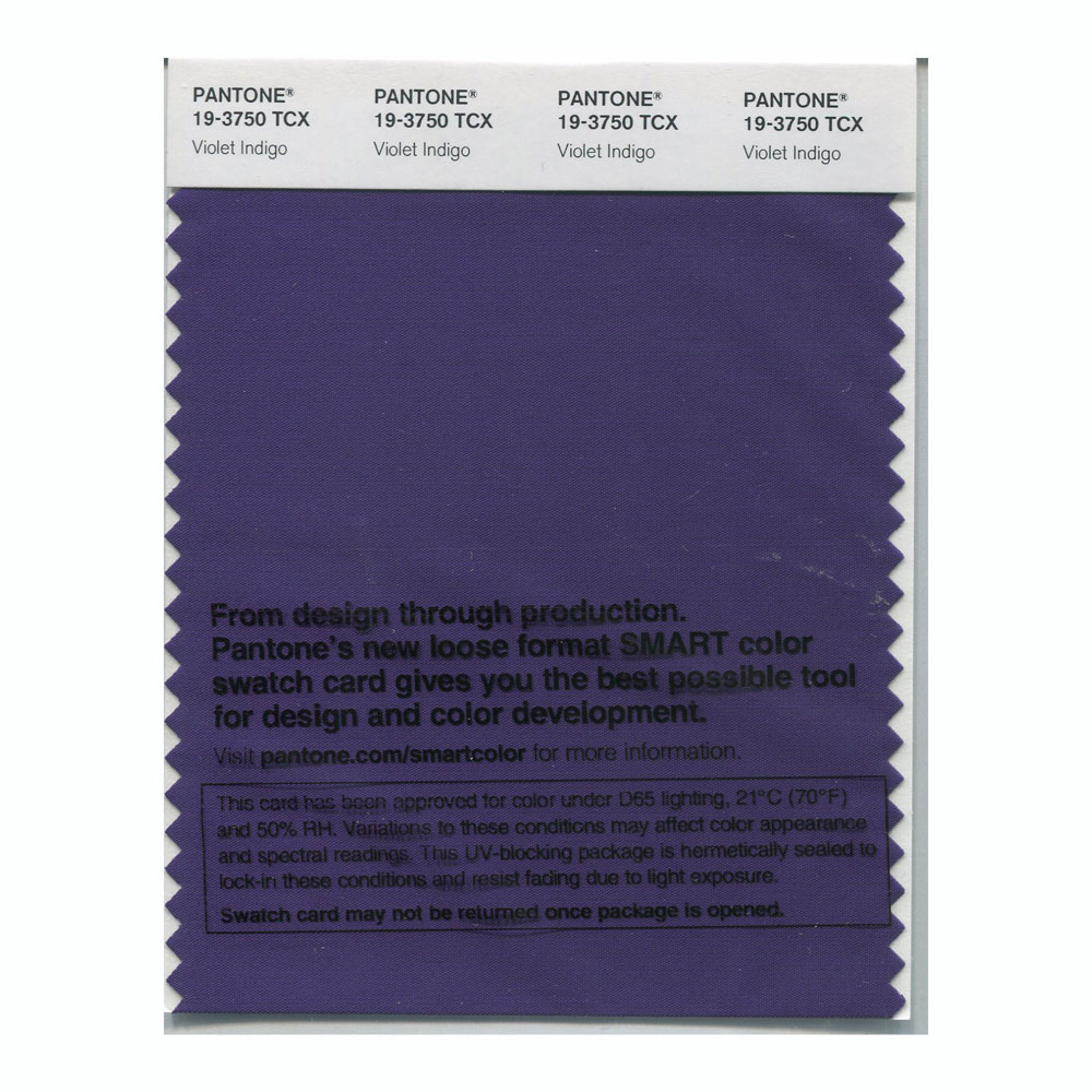 Pantone Cotton Swatch 19-3750 Violet Indigo
