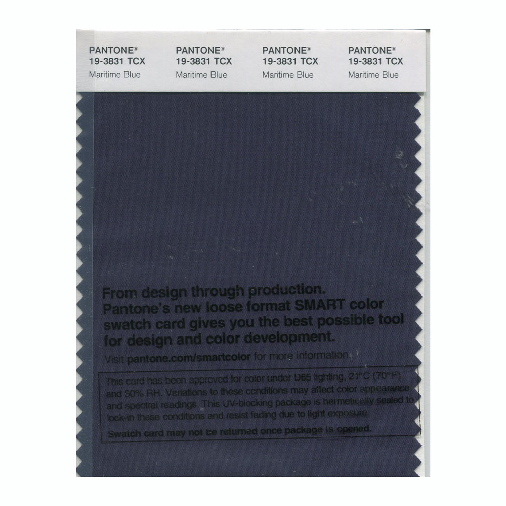 Pantone Cotton Swatch 19-3831 Maritime Blue