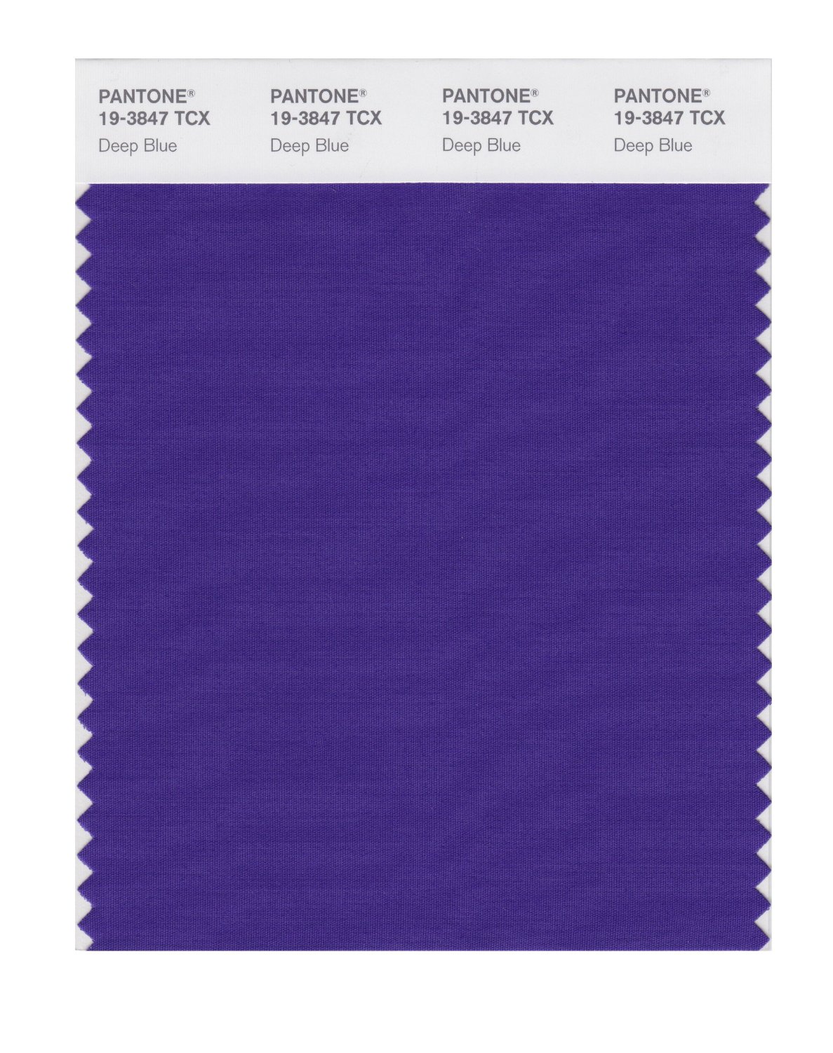 Pantone Cotton Swatch 19-3847 Deep Blue